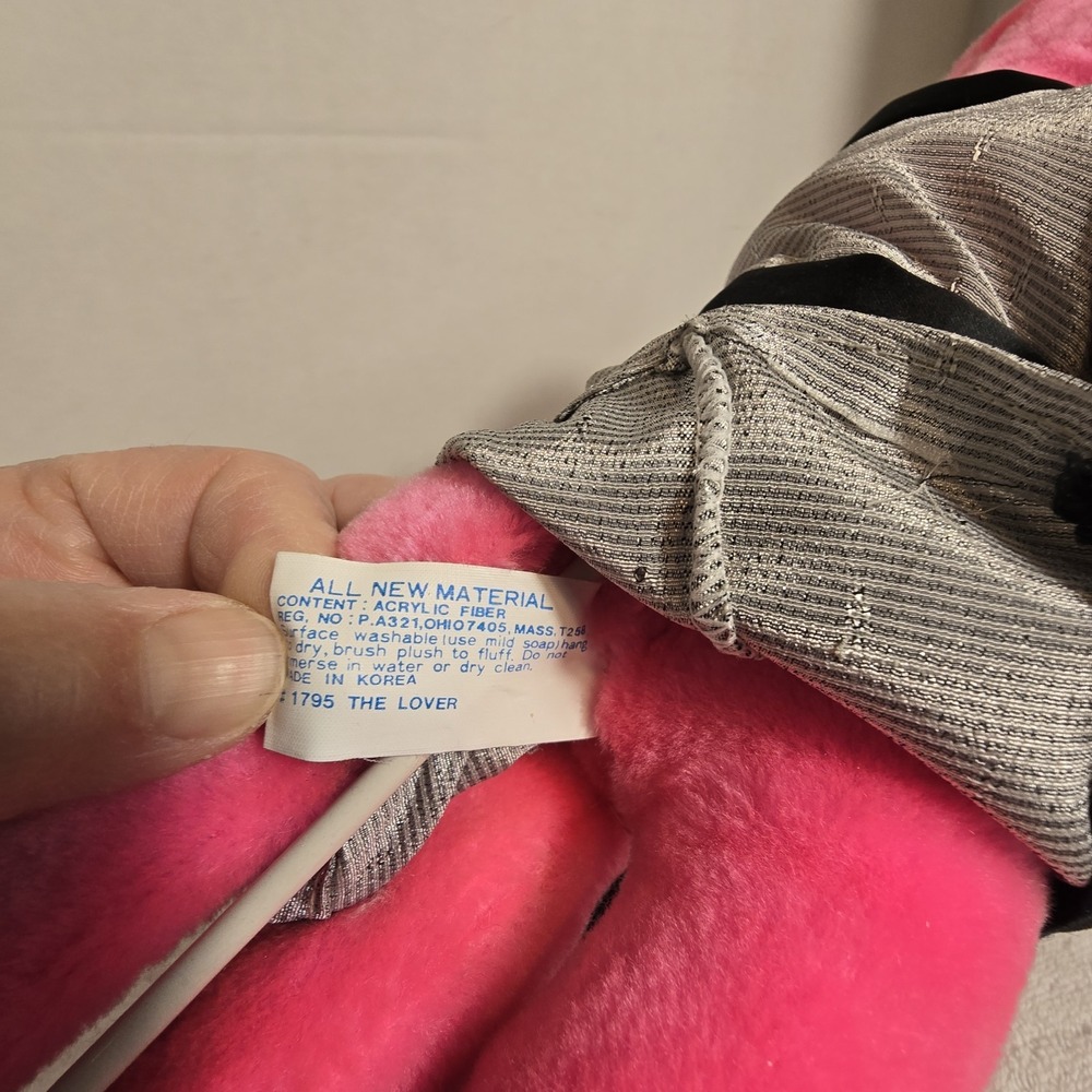 Vintage Pink Panther Plush Doll Toy 1795 The Lover in Robe 1980 With Stand - Picture 7 of 11